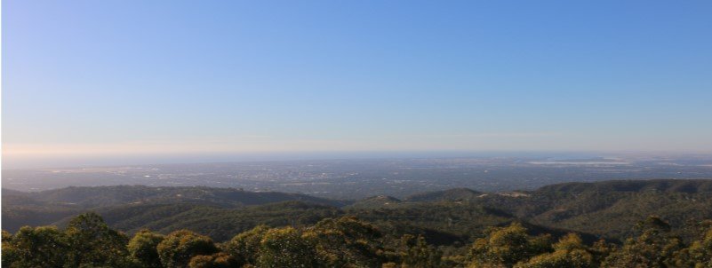 landscape view from mount lofty summit