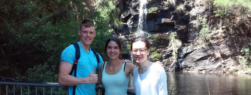 tour group at waterfall gully